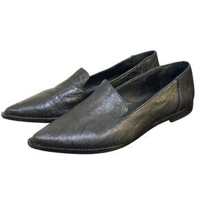 Frye Black Leather Loafers Size 7.5